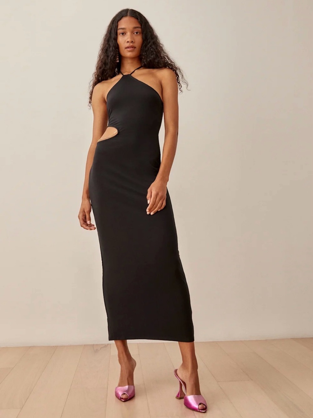 Reformation NWT Helio Dress in Black